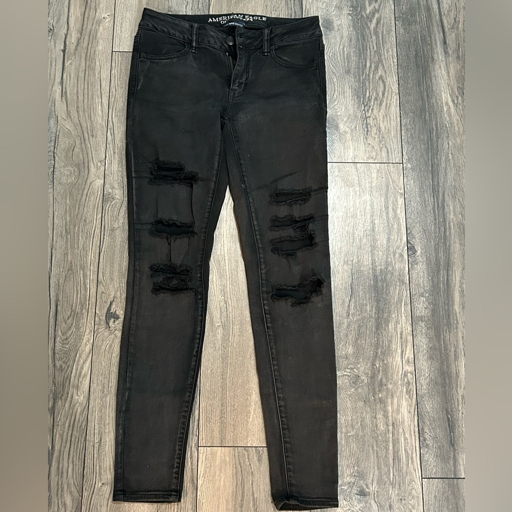 Women’s American Eagle Outfitters Super Skinny Stetch Jeans Black
